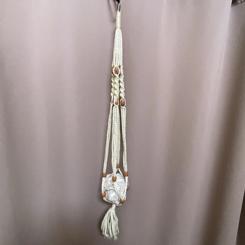 Vtg Macrame Plant Hanger 54